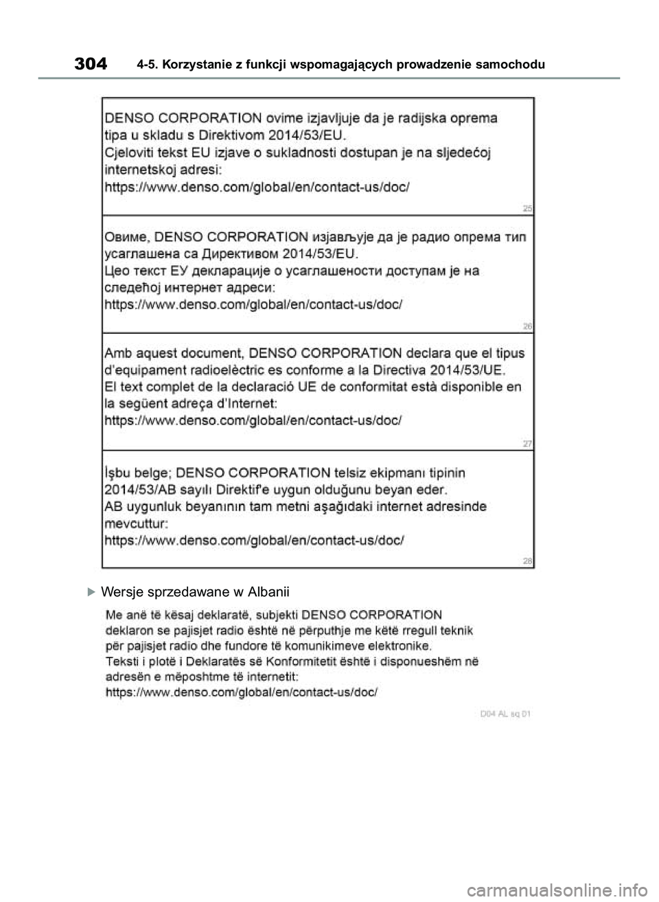 TOYOTA RAV4 2022  Instrukcja obsługi (in Polish) óWersje sprzedawane w Albanii
3044-5. Korzystanie z funkcji wspomagajàcych prowadzenie samochodu
55 RAV4 OM42C27E  12/8/21  3:41 PM  Page 304 