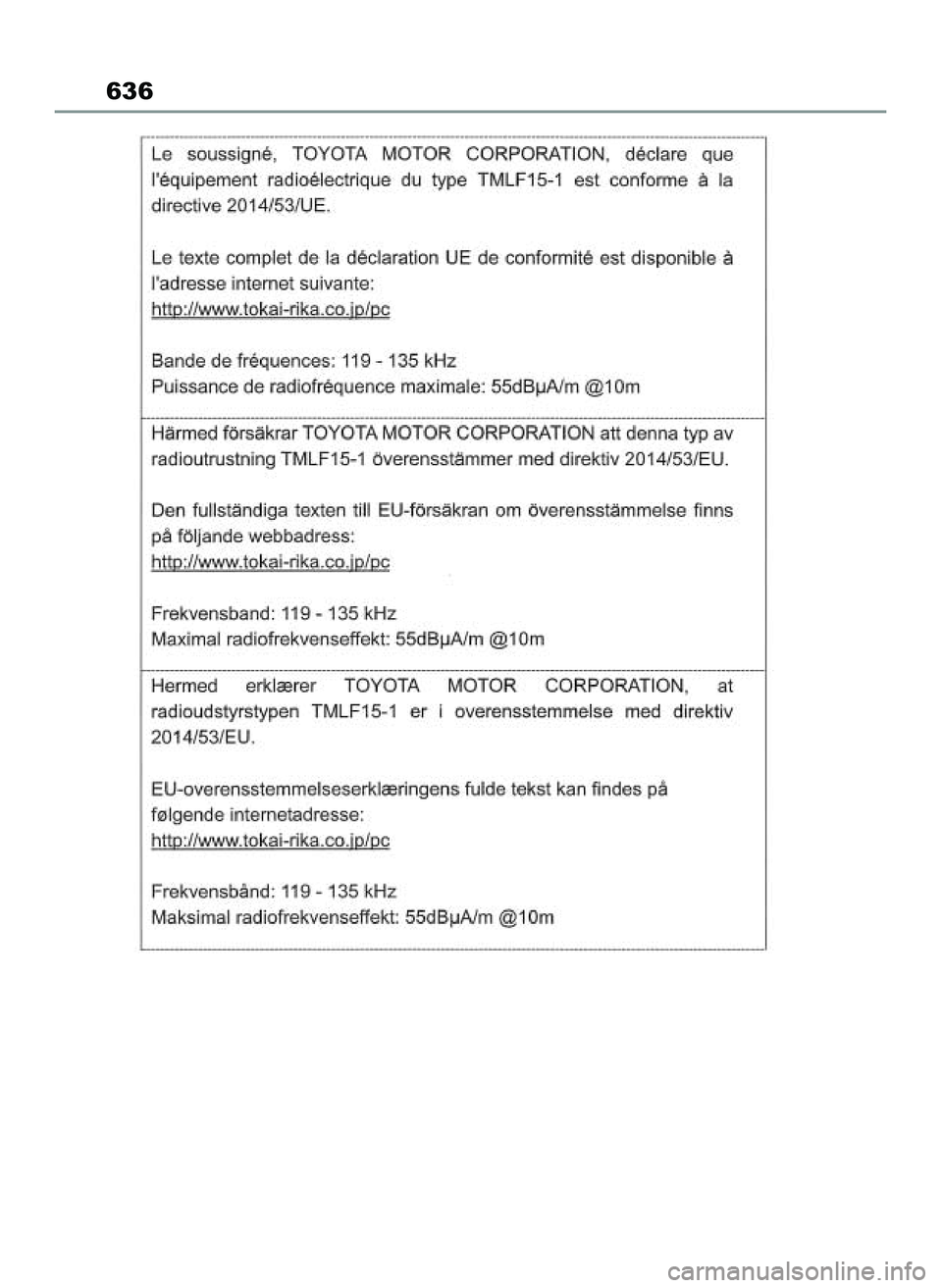 TOYOTA RAV4 2022 Instrukcja obsługi (in Polish) 636
55 RAV4 OM42C27E 12/8/21 3:44 PM Page 636 TOYOTA RAV4 2022 Instrukcja obsługi (in Polish) 636
55 RAV4 OM42C27E 12/8/21 3:44 PM Page 636