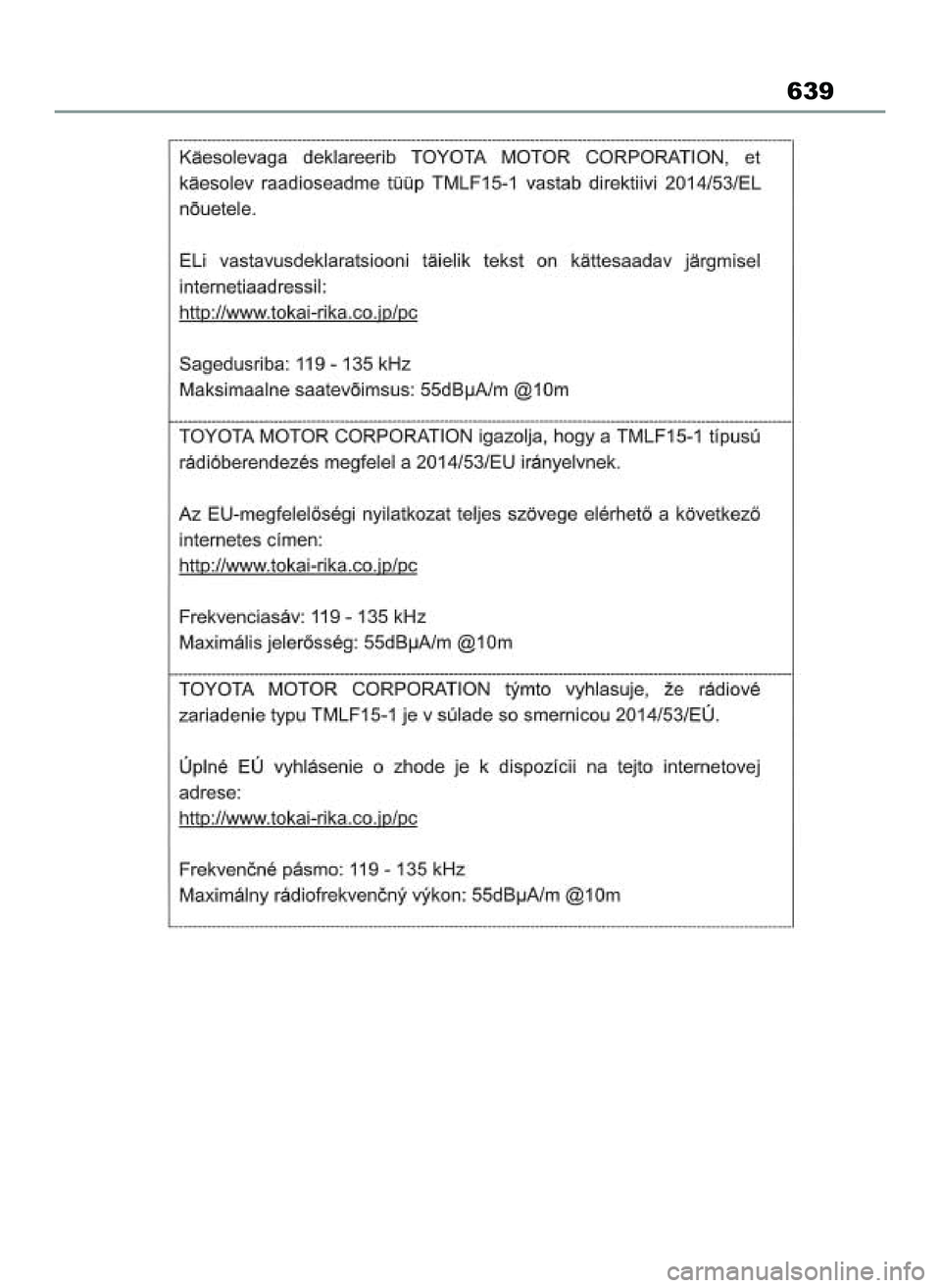 TOYOTA RAV4 2022 Instrukcja obsługi (in Polish) 639
55 RAV4 OM42C27E 12/8/21 3:44 PM Page 639 TOYOTA RAV4 2022 Instrukcja obsługi (in Polish) 639
55 RAV4 OM42C27E 12/8/21 3:44 PM Page 639