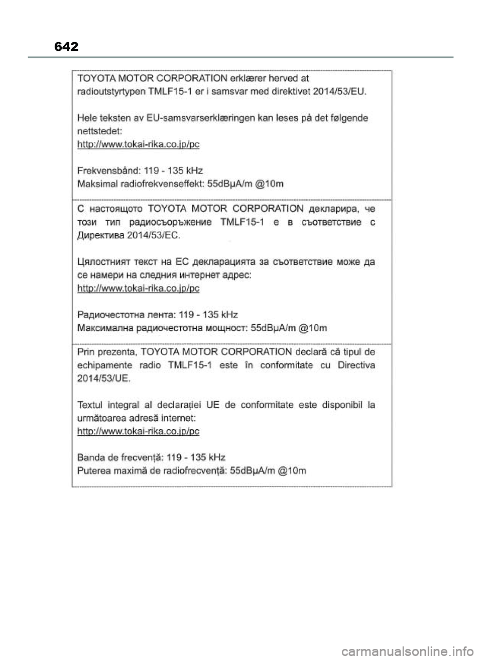 TOYOTA RAV4 2022 Instrukcja obsługi (in Polish) 642
55 RAV4 OM42C27E 12/8/21 3:44 PM Page 642 TOYOTA RAV4 2022 Instrukcja obsługi (in Polish) 642
55 RAV4 OM42C27E 12/8/21 3:44 PM Page 642