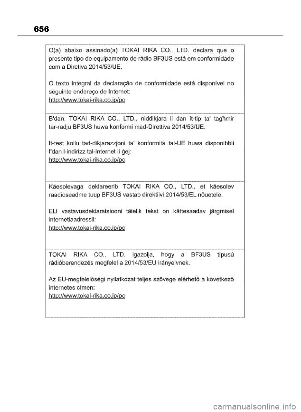 TOYOTA RAV4 2022 Instrukcja obsługi (in Polish) 656
55 RAV4 OM42C27E 12/8/21 3:45 PM Page 656 TOYOTA RAV4 2022 Instrukcja obsługi (in Polish) 656
55 RAV4 OM42C27E 12/8/21 3:45 PM Page 656