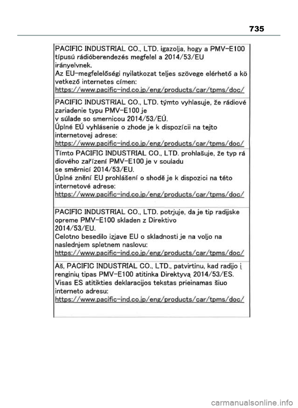 TOYOTA RAV4 2022 Instrukcja obsługi (in Polish) 735
55 RAV4 OM42C27E 12/8/21 3:46 PM Page 735 TOYOTA RAV4 2022 Instrukcja obsługi (in Polish) 735
55 RAV4 OM42C27E 12/8/21 3:46 PM Page 735