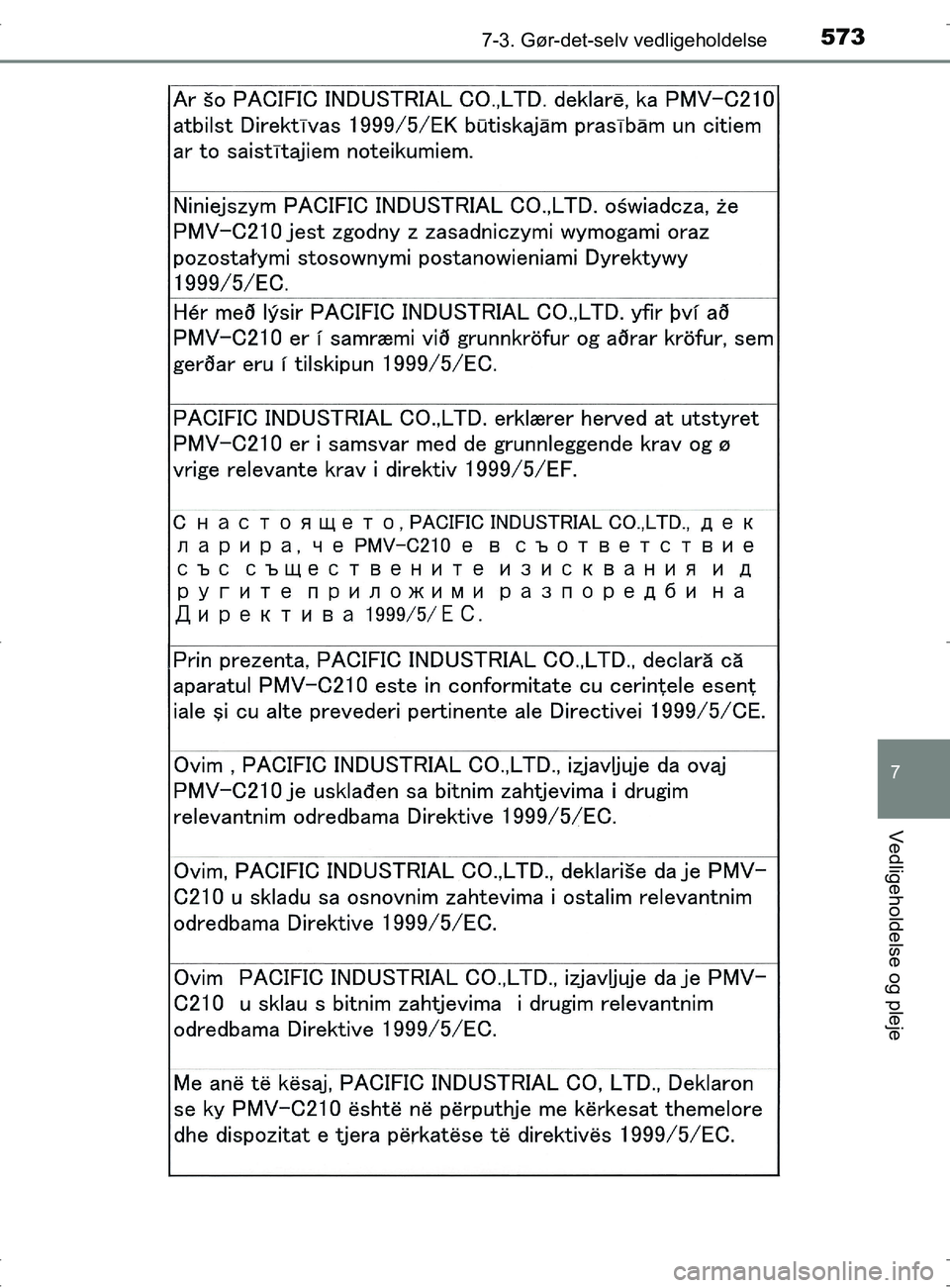 TOYOTA RAV4 2017  Brugsanvisning (in Danish) 5737-3. Gør-det-selv vedligeholdelse
OM42753DK
7
Vedligeholdelse og pleje
OM42753DK.book  Page 573  Wednesday, September 7, 2016  2:13 PM 