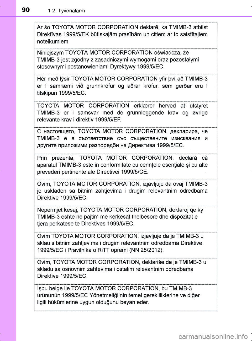 TOYOTA RAV4 2017  Brugsanvisning (in Danish) 901-2. Tyverialarm
OM42753DK
OM42753DK.book  Page 90  Wednesday, September 7, 2016  2:13 PM 