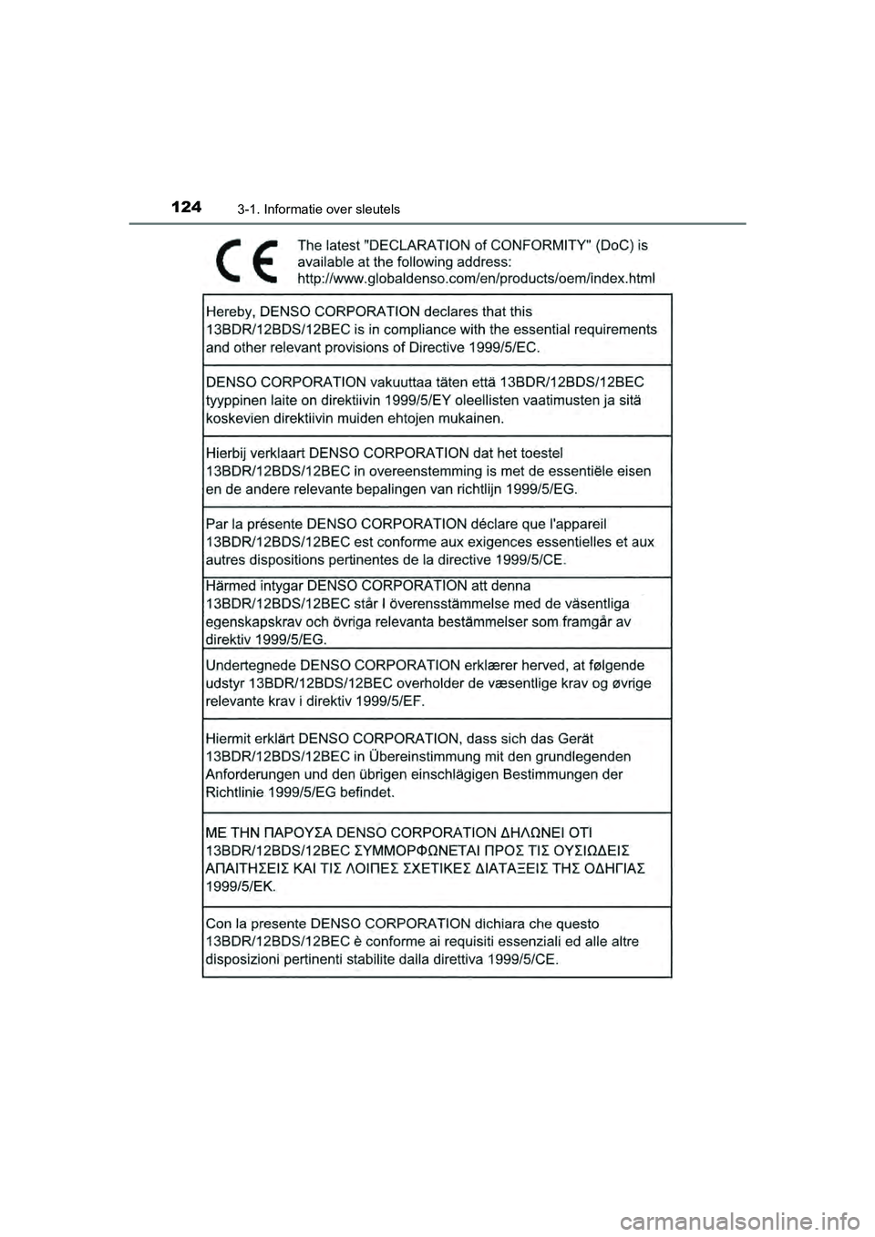 TOYOTA RAV4 2017  Instructieboekje (in Dutch) 1243-1. Informatie over sleutels
RAV4_OM_OM42753E_(EE)
RAV4_OM_OM42753E_(EE).book  Page 124  Tuesday, August 23, 2016  3:44 PM 