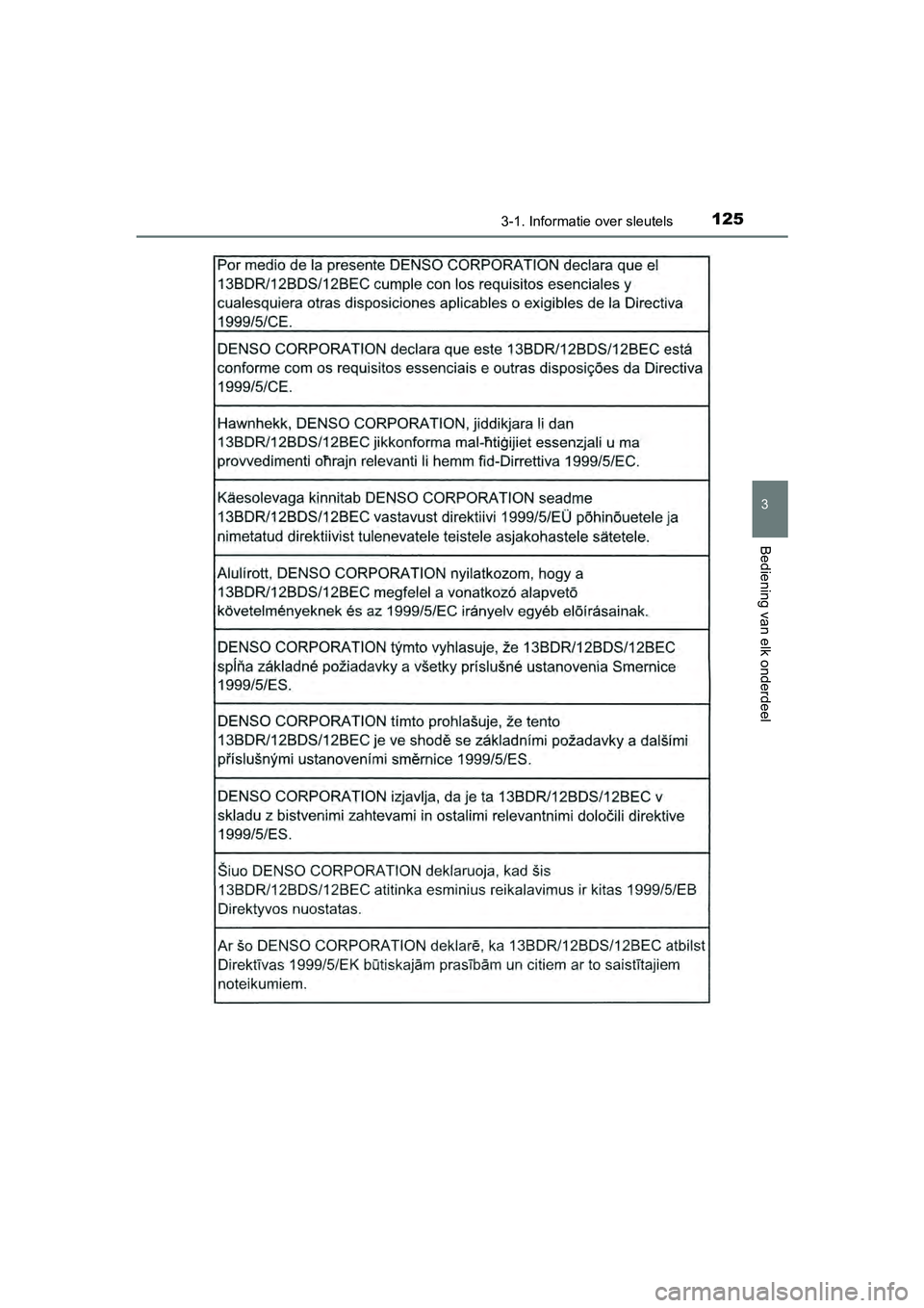 TOYOTA RAV4 2017  Instructieboekje (in Dutch) 1253-1. Informatie over sleutels
3
Bediening van elk onderdeel
RAV4_OM_OM42753E_(EE)
RAV4_OM_OM42753E_(EE).book  Page 125  Tuesday, August 23, 2016  3:44 PM 