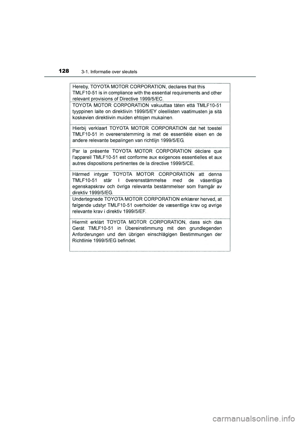 TOYOTA RAV4 2017  Instructieboekje (in Dutch) 1283-1. Informatie over sleutels
RAV4_OM_OM42753E_(EE)
RAV4_OM_OM42753E_(EE).book  Page 128  Tuesday, August 23, 2016  3:44 PM 