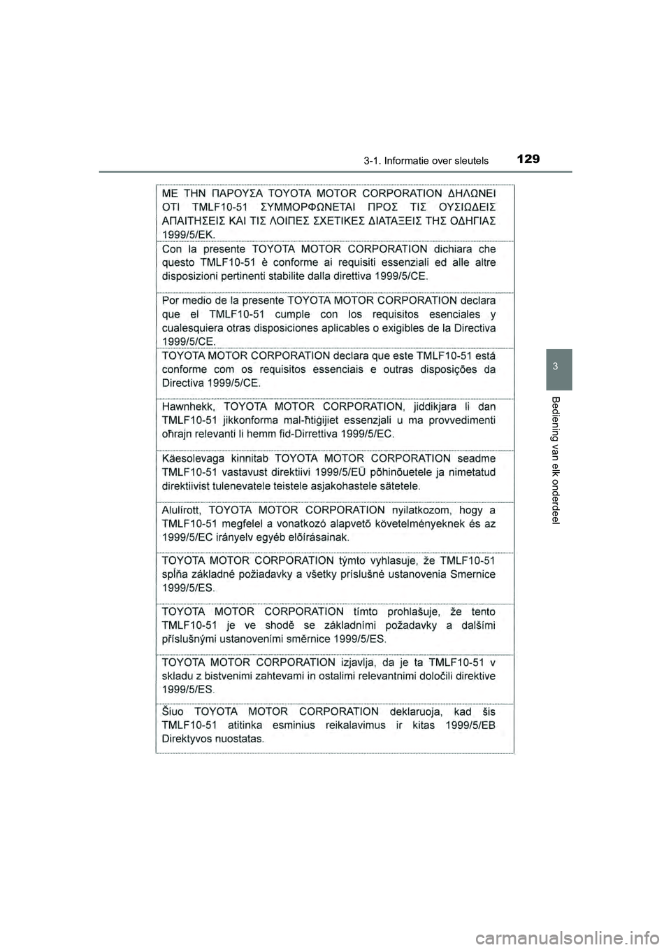 TOYOTA RAV4 2017  Instructieboekje (in Dutch) 1293-1. Informatie over sleutels
3
Bediening van elk onderdeel
RAV4_OM_OM42753E_(EE)
RAV4_OM_OM42753E_(EE).book  Page 129  Tuesday, August 23, 2016  3:44 PM 