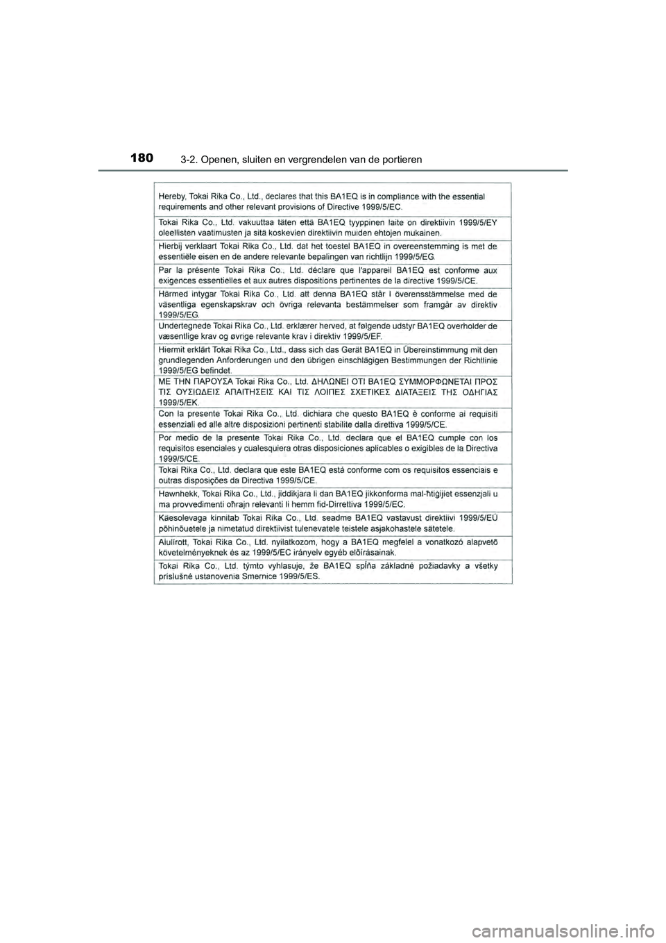 TOYOTA RAV4 2017  Instructieboekje (in Dutch) 1803-2. Openen, sluiten en vergrendelen van de portieren
RAV4_OM_OM42753E_(EE)
RAV4_OM_OM42753E_(EE).book  Page 180  Tuesday, August 23, 2016  3:44 PM 
