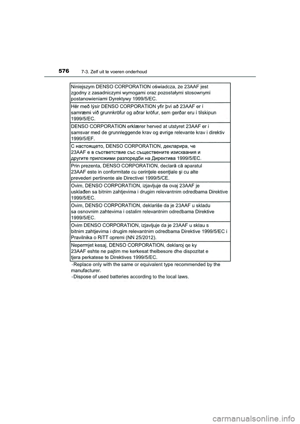 TOYOTA RAV4 2017 Instructieboekje (in Dutch) 5767-3. Zelf uit te voeren onderhoud
RAV4_OM_OM42753E_(EE)
RAV4_OM_OM42753E_(EE).book Page 576 Tuesday, August 23, 2016 3:44 PM TOYOTA RAV4 2017 Instructieboekje (in Dutch) 5767-3. Zelf uit te voeren onderhoud
RAV4_OM_OM42753E_(EE)
RAV4_OM_OM42753E_(EE).book Page 576 Tuesday, August 23, 2016 3:44 PM
