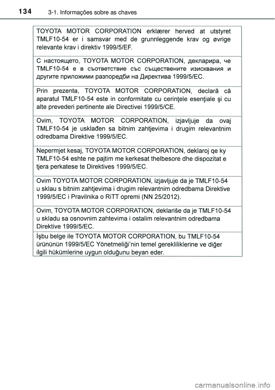 TOYOTA RAV4 2017  Manual de utilização (in Portuguese) 1343-1. Informações sobre as chaves 