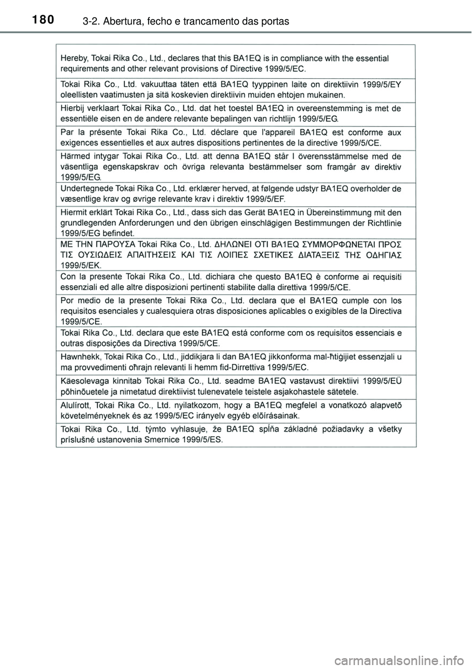 TOYOTA RAV4 2017  Manual de utilização (in Portuguese) 1803-2. Abertura, fecho e trancamento das portas 