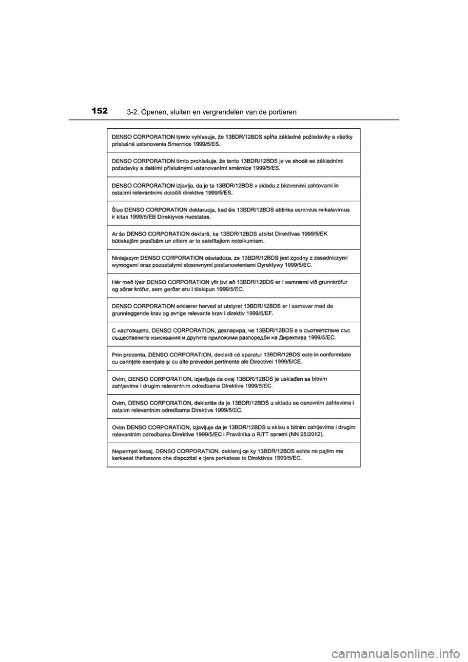 TOYOTA RAV4 2015  Instructieboekje (in Dutch) 1523-2. Openen, sluiten en vergrendelen van de portieren
RAV4_OM_OM42A79E_(EE)
RAV4_OM_OM42A79E_(EE).book  Page 152  Thursday, April 30, 2015  10:52 AM 
