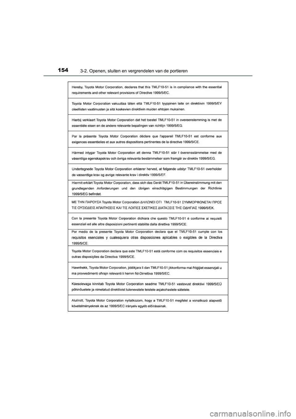 TOYOTA RAV4 2015  Instructieboekje (in Dutch) 1543-2. Openen, sluiten en vergrendelen van de portieren
RAV4_OM_OM42A79E_(EE)
RAV4_OM_OM42A79E_(EE).book  Page 154  Thursday, April 30, 2015  10:52 AM 