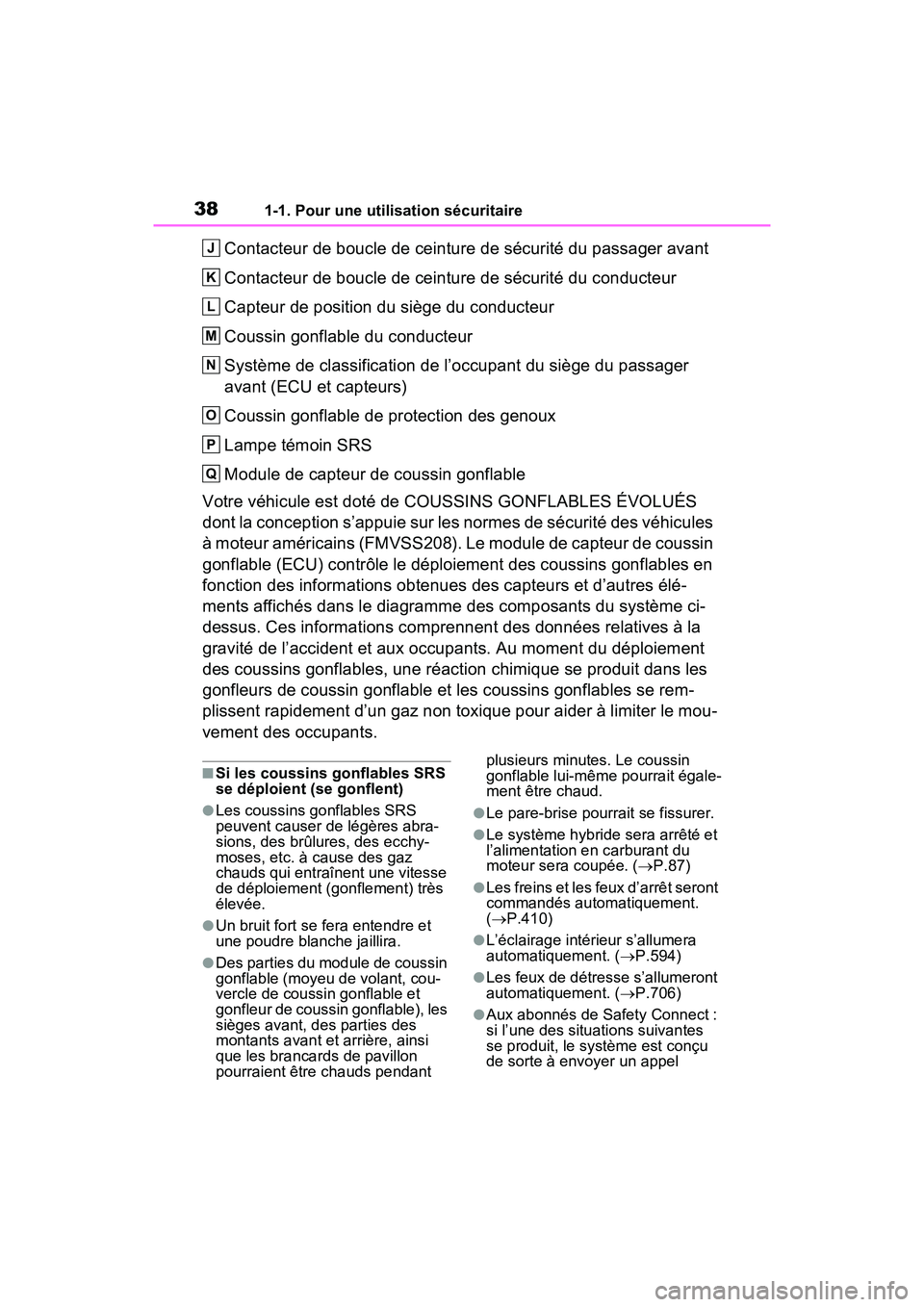 TOYOTA RAV4 HYBRID 2021 Manuel du propriétaire (in French) 381-1. Pour une utilisation sécuritaire
Contacteur de boucle de ceinture de sécurité du passager avant
Contacteur de boucle de ceinture de sécurité du conducteur
Capteur de position du siège du TOYOTA RAV4 HYBRID 2021 Manuel du propriétaire (in French) 381-1. Pour une utilisation sécuritaire
Contacteur de boucle de ceinture de sécurité du passager avant
Contacteur de boucle de ceinture de sécurité du conducteur
Capteur de position du siège du