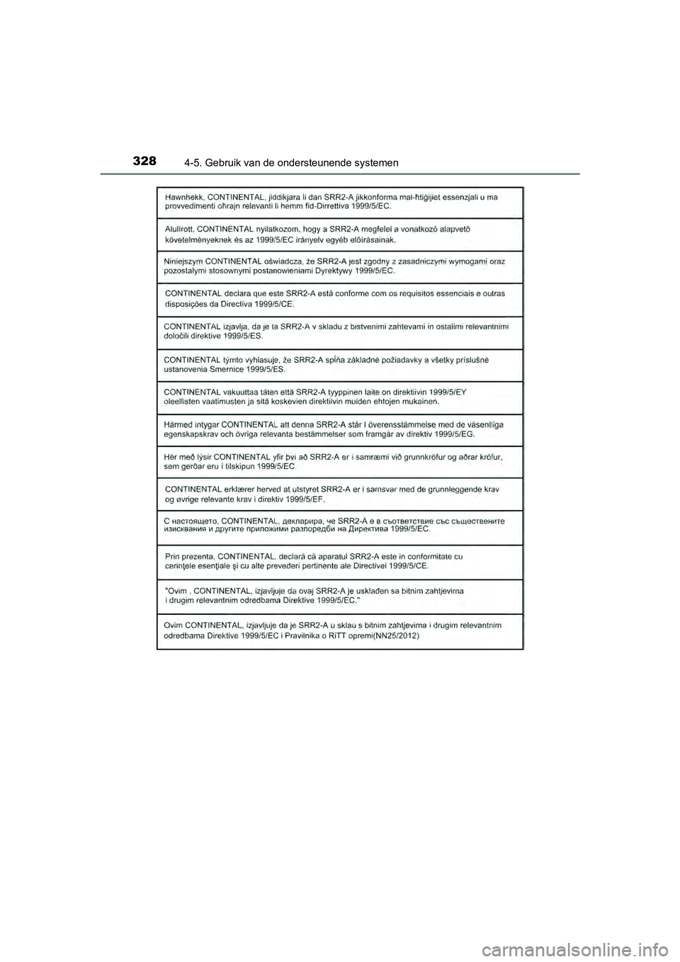 TOYOTA RAV4 HYBRID 2017 Instructieboekje (in Dutch) 3284-5. Gebruik van de ondersteunende systemen
RAV4-HV_OM_OM42B04E_(EE)
RAV4-HV_OM_OM42B04E_(EE).book Page 328 Friday, August 5, 2016 4:24 PM TOYOTA RAV4 HYBRID 2017 Instructieboekje (in Dutch) 3284-5. Gebruik van de ondersteunende systemen
RAV4-HV_OM_OM42B04E_(EE)
RAV4-HV_OM_OM42B04E_(EE).book Page 328 Friday, August 5, 2016 4:24 PM