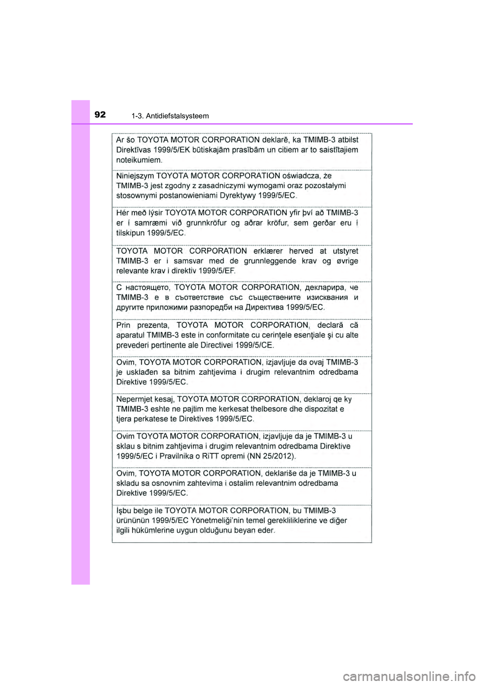TOYOTA RAV4 HYBRID 2017 Instructieboekje (in Dutch) 921-3. Antidiefstalsysteem
RAV4-HV_OM_OM42B04E_(EE)
RAV4-HV_OM_OM42B04E_(EE).book Page 92 Friday, August 5, 2016 4:24 PM TOYOTA RAV4 HYBRID 2017 Instructieboekje (in Dutch) 921-3. Antidiefstalsysteem
RAV4-HV_OM_OM42B04E_(EE)
RAV4-HV_OM_OM42B04E_(EE).book Page 92 Friday, August 5, 2016 4:24 PM