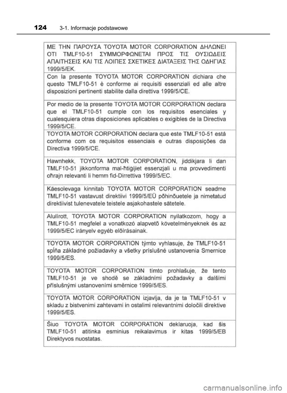 TOYOTA RAV4 HYBRID 2017  Instrukcja obsługi (in Polish) 1243-1. Informacje podstawowe
43 RAV4 HV OM42B04E  9/2/16  1:01 PM  Page 124    (Black plate) 