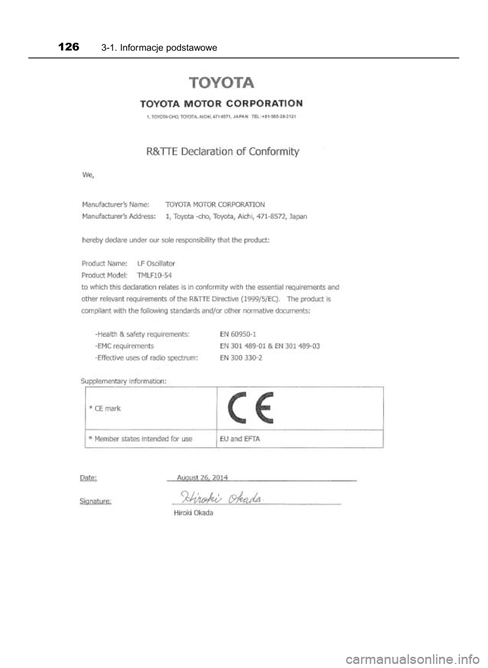 TOYOTA RAV4 HYBRID 2017  Instrukcja obsługi (in Polish) 1263-1. Informacje podstawowe
43 RAV4 HV OM42B04E  9/2/16  1:01 PM  Page 126    (Black plate) 