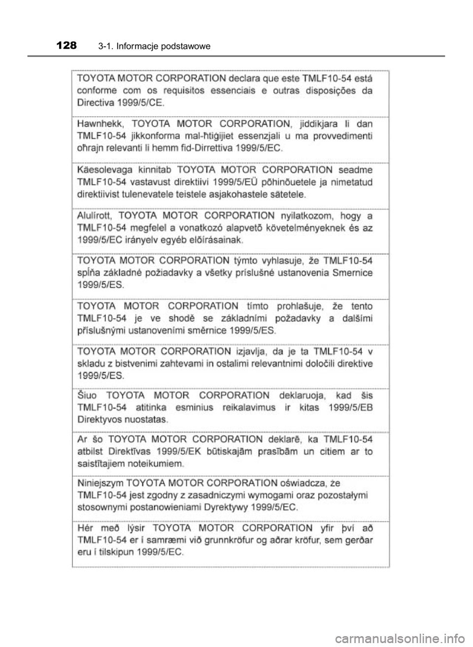 TOYOTA RAV4 HYBRID 2017  Instrukcja obsługi (in Polish) 1283-1. Informacje podstawowe
43 RAV4 HV OM42B04E  9/2/16  1:01 PM  Page 128    (Black plate) 