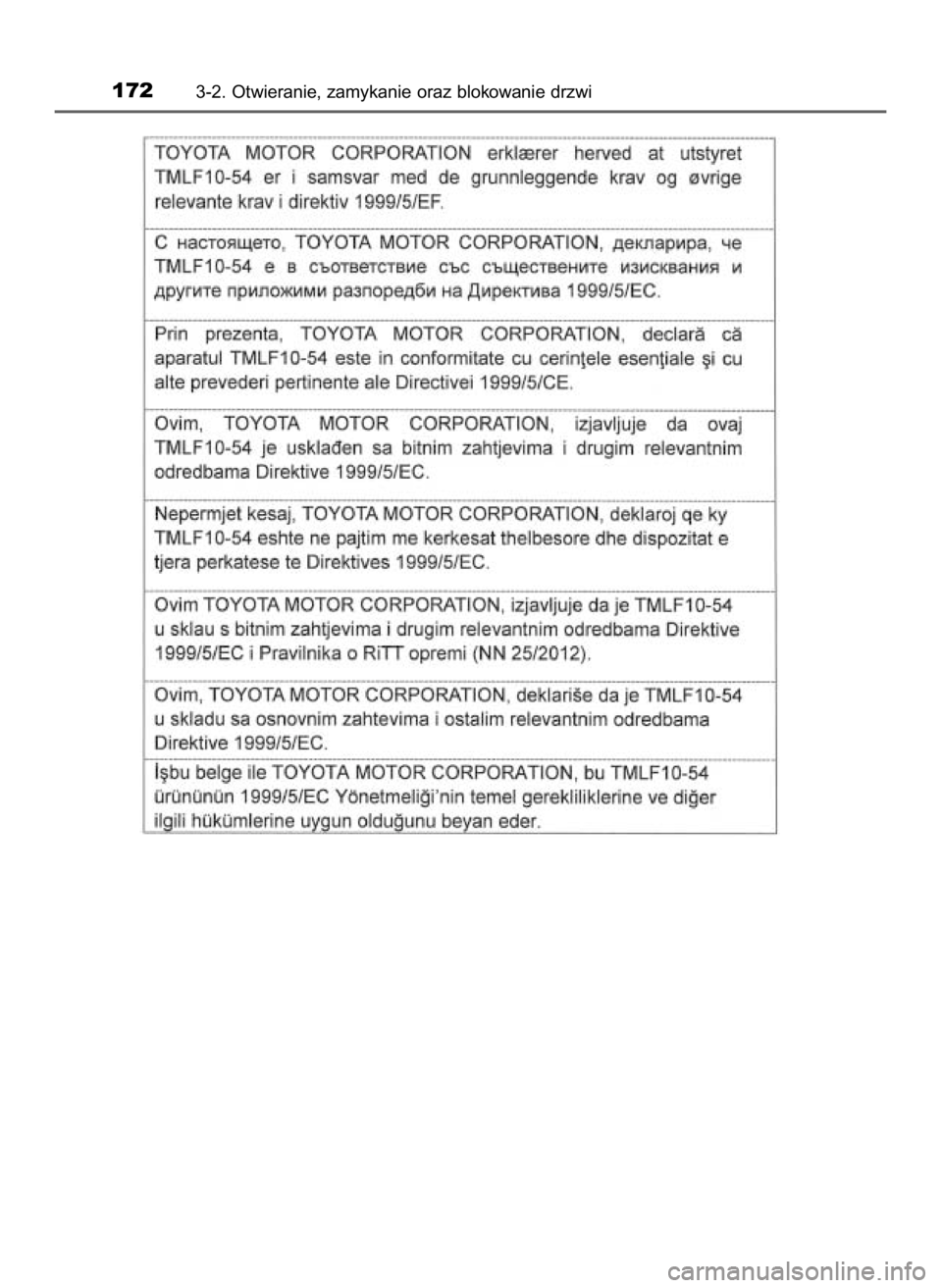 TOYOTA RAV4 HYBRID 2017  Instrukcja obsługi (in Polish) 1723-2. Otwieranie, zamykanie oraz blokowanie drzwi
43 RAV4 HV OM42B04E  9/2/16  1:01 PM  Page 172    (Black plate) 