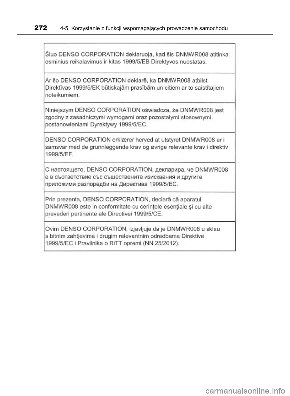 TOYOTA RAV4 HYBRID 2017  Instrukcja obsługi (in Polish) 2724-5. Korzystanie z funkcji wspomagajàcych prowadzenie samochodu
43 RAV4 HV OM42B04E  9/2/16  1:01 PM  Page 272    (Black plate) 