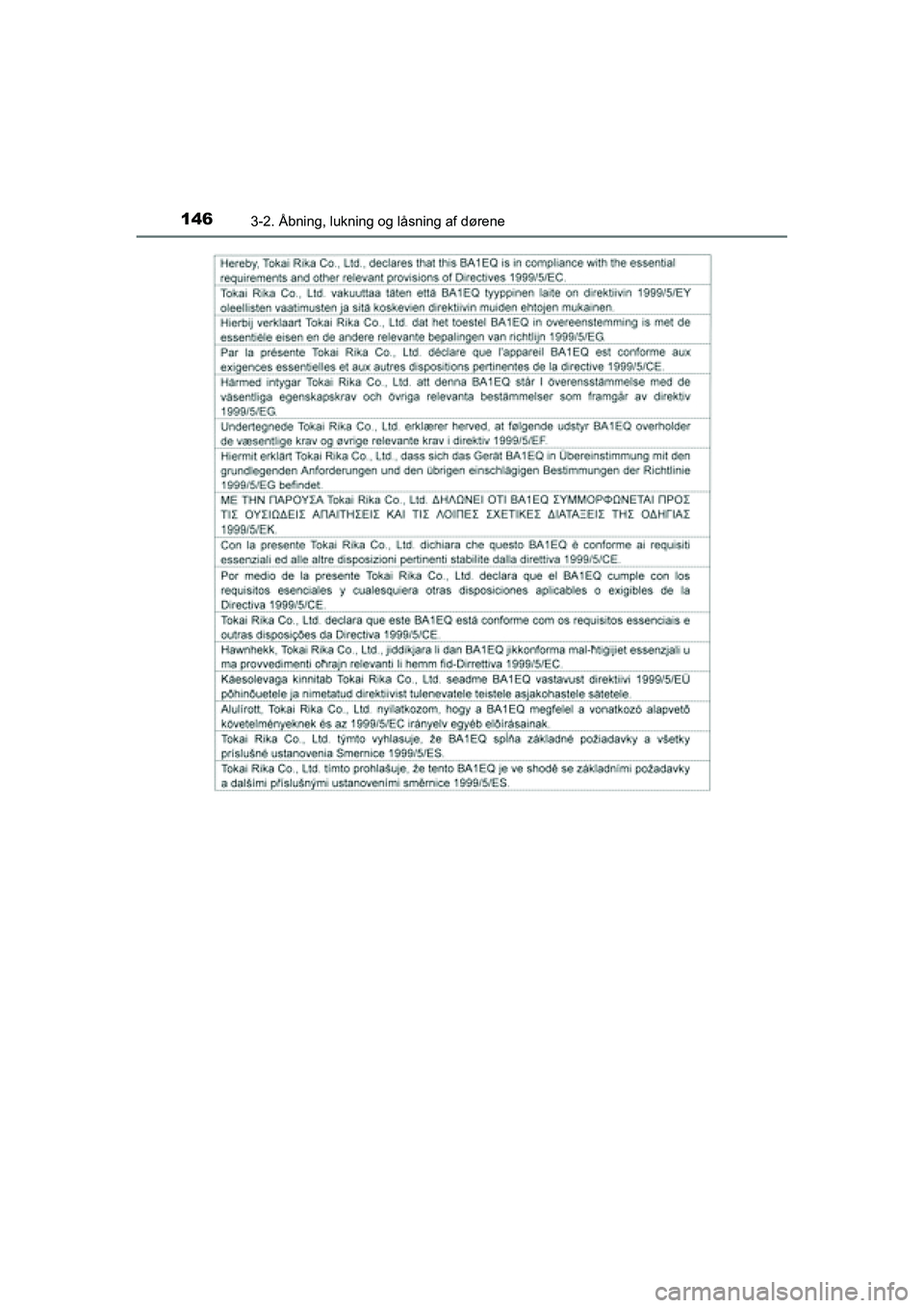 TOYOTA RAV4 HYBRID 2016  Brugsanvisning (in Danish) 1463-2. Åbning, lukning og låsning af dørene
OM42A57DK
OM42A57DK.book  Page 146  Tuesday, December 15, 2015  9:07 PM 