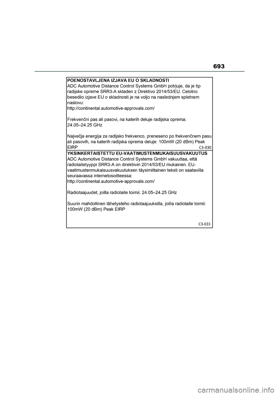 TOYOTA RAV4 PLUG-IN HYBRID 2023 Owners Manual 693 TOYOTA RAV4 PLUG-IN HYBRID 2023 Owners Manual 693