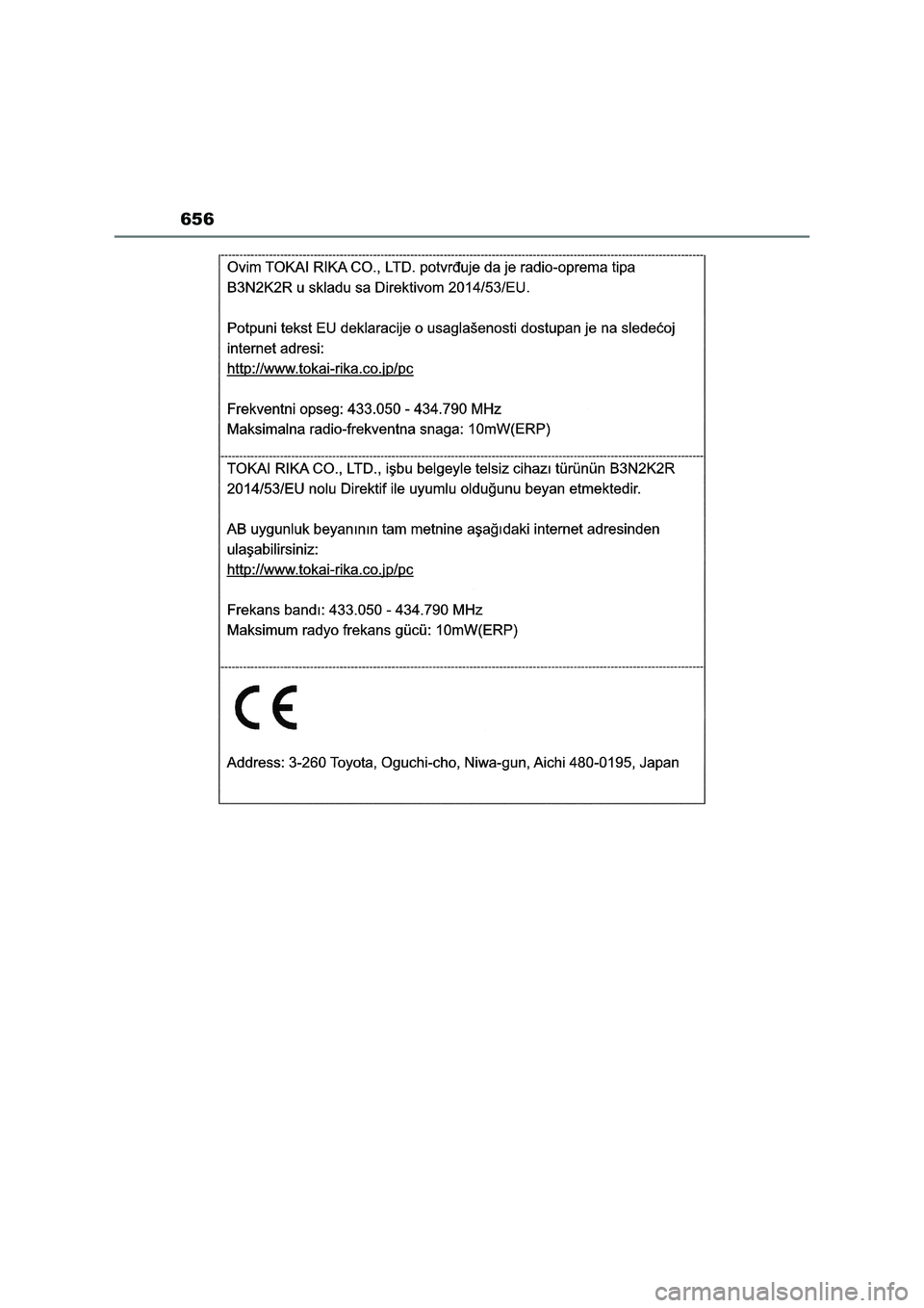 TOYOTA RAV4 PLUG-IN HYBRID 2023  Manuale duso (in Italian) 656 