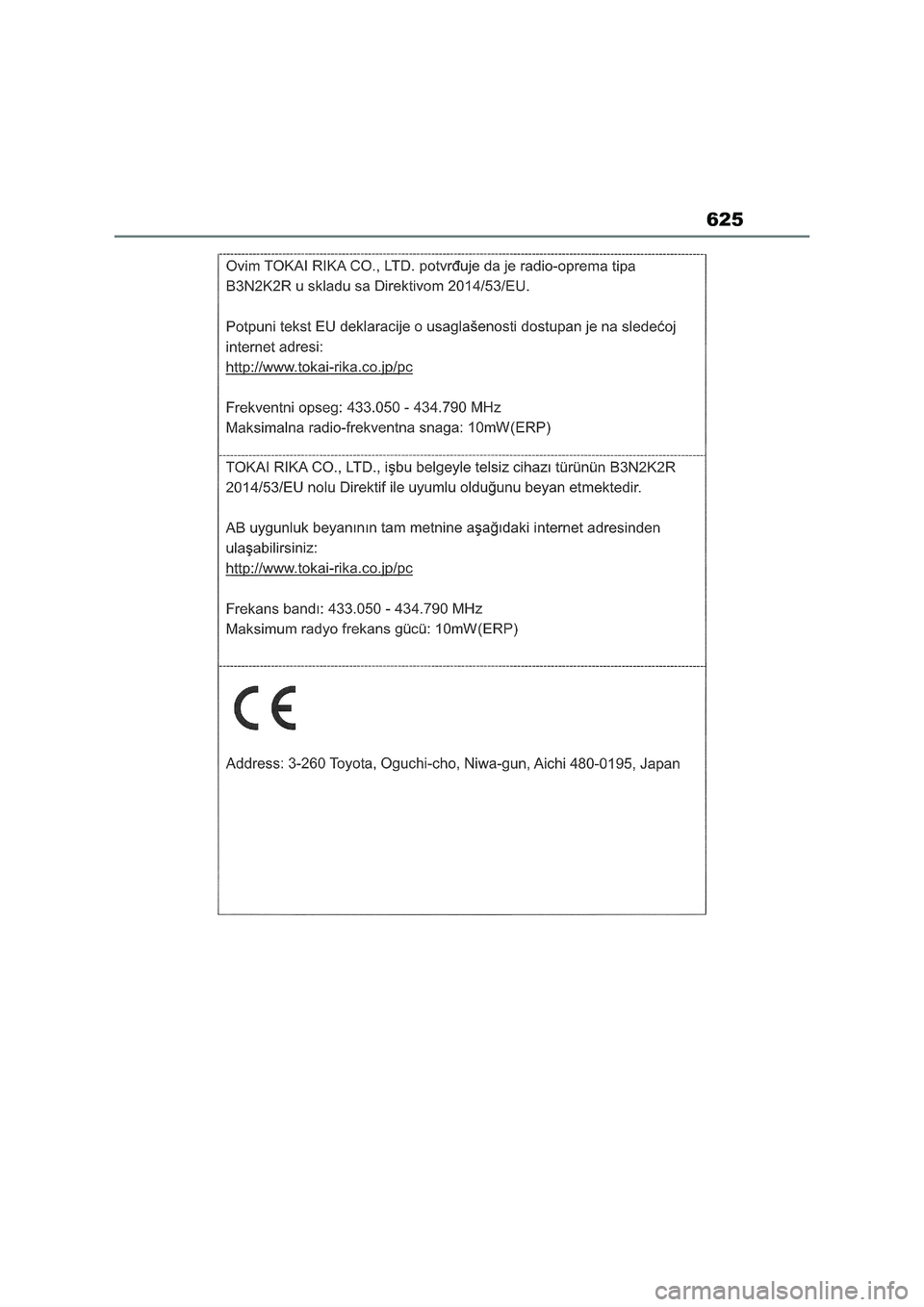 TOYOTA RAV4 PLUG-IN HYBRID 2022 Owners Manual 625 TOYOTA RAV4 PLUG-IN HYBRID 2022 Owners Manual 625