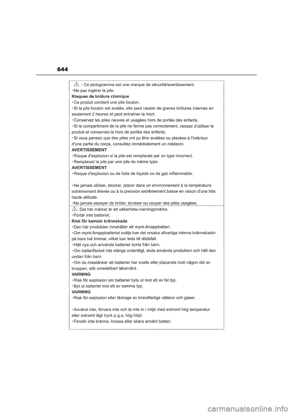 TOYOTA RAV4 PLUG-IN HYBRID 2022 Betriebsanleitungen (in German) 644 TOYOTA RAV4 PLUG-IN HYBRID 2022 Betriebsanleitungen (in German) 644