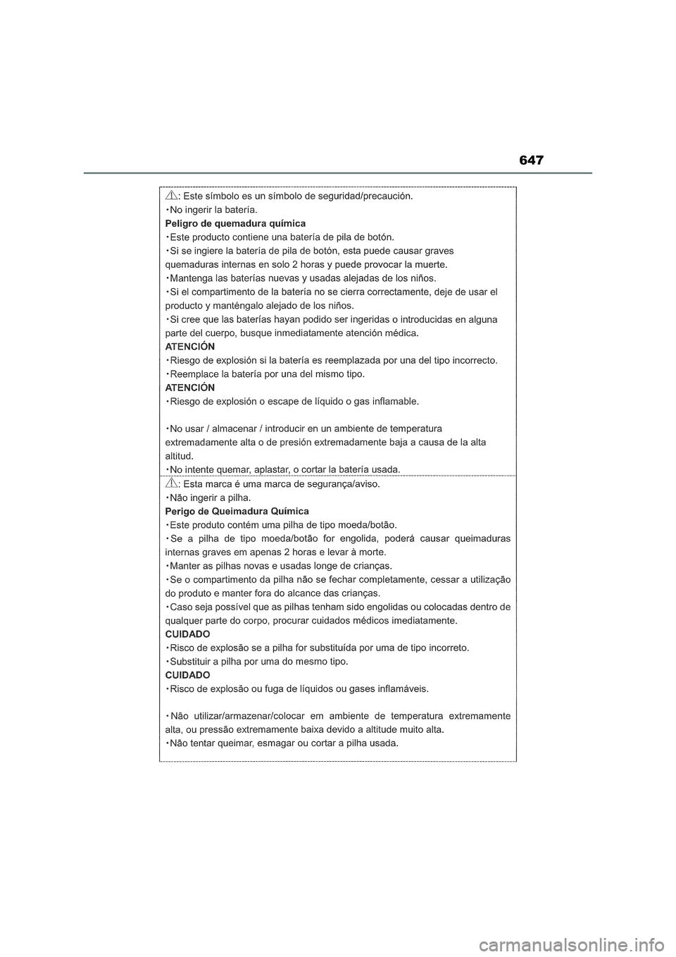 TOYOTA RAV4 PLUG-IN HYBRID 2022 Betriebsanleitungen (in German) 647 TOYOTA RAV4 PLUG-IN HYBRID 2022 Betriebsanleitungen (in German) 647