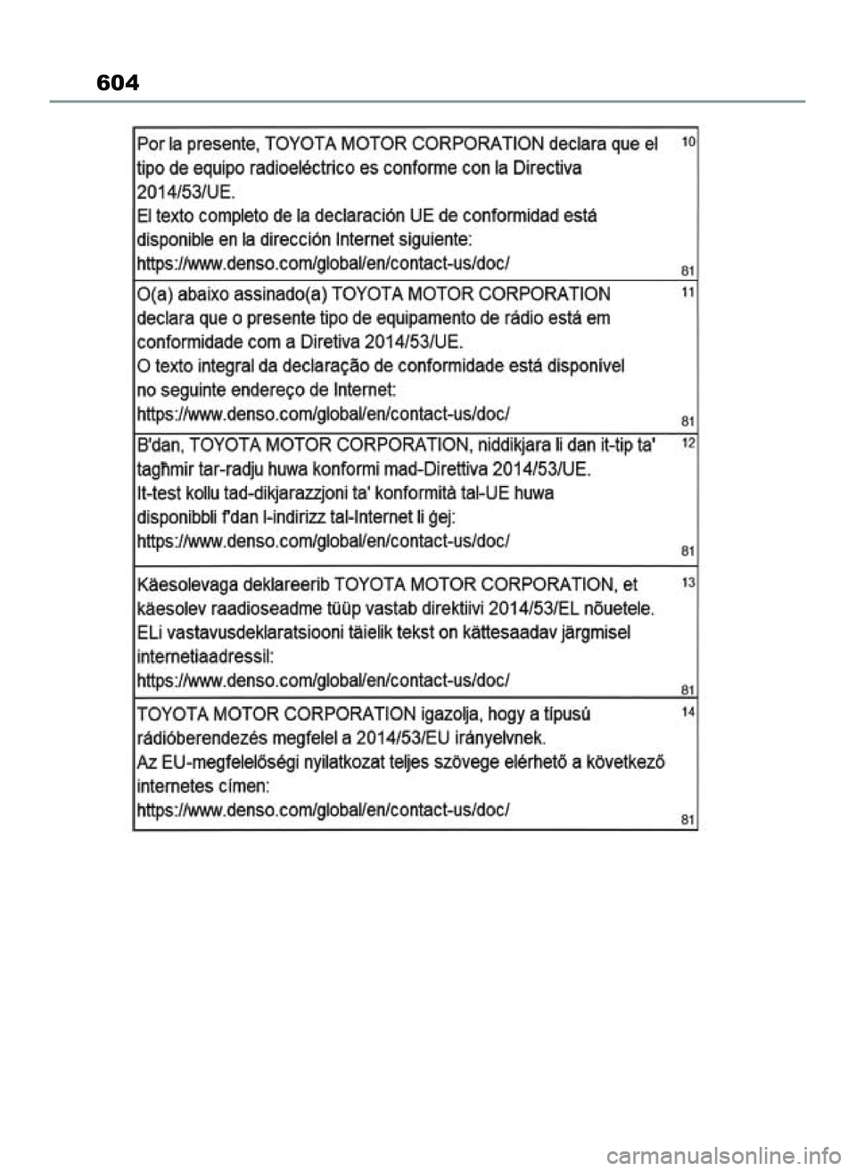 TOYOTA RAV4 PLUG-IN HYBRID 2022  Instrukcja obsługi (in Polish) 604
59 RAV4 Plug In HV OM42E34E  12/12/21  6:00 PM  Page 604 