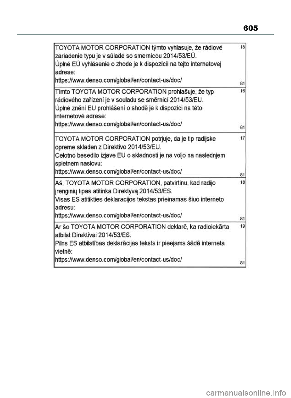 TOYOTA RAV4 PLUG-IN HYBRID 2022  Instrukcja obsługi (in Polish) 605
59 RAV4 Plug In HV OM42E34E  12/12/21  6:00 PM  Page 605 