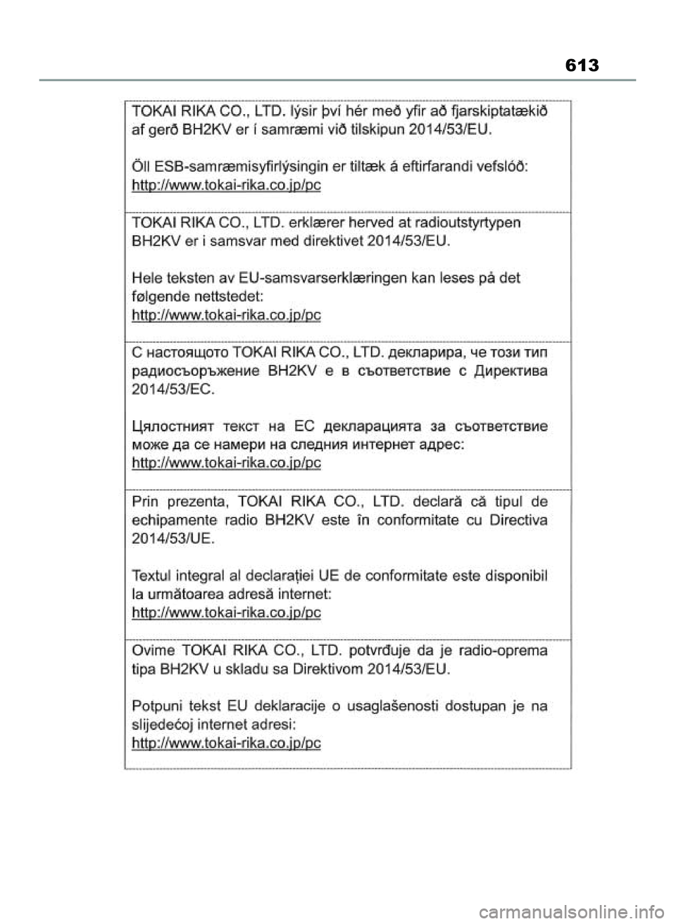 TOYOTA RAV4 PLUG-IN HYBRID 2022  Instrukcja obsługi (in Polish) 613
59 RAV4 Plug In HV OM42E34E  12/12/21  6:00 PM  Page 613 