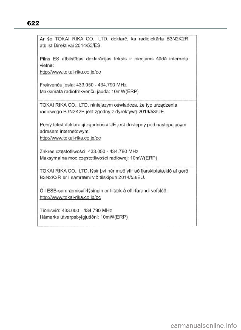 TOYOTA RAV4 PLUG-IN HYBRID 2022  Instrukcja obsługi (in Polish) 622
59 RAV4 Plug In HV OM42E34E  12/12/21  6:00 PM  Page 622 