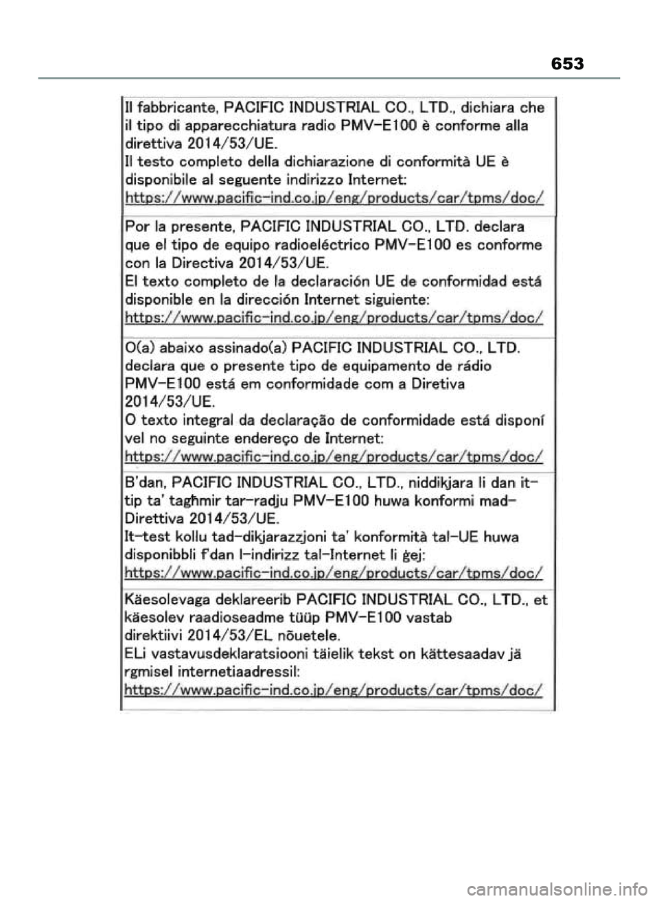 TOYOTA RAV4 PLUG-IN HYBRID 2022  Instrukcja obsługi (in Polish) 653
59 RAV4 Plug In HV OM42E34E  12/12/21  6:00 PM  Page 653 