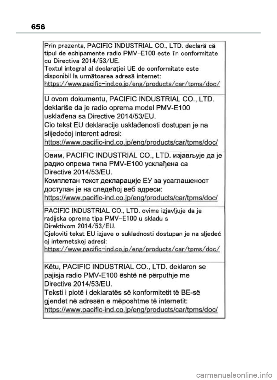 TOYOTA RAV4 PLUG-IN HYBRID 2022  Instrukcja obsługi (in Polish) 656
59 RAV4 Plug In HV OM42E34E  12/12/21  6:00 PM  Page 656 