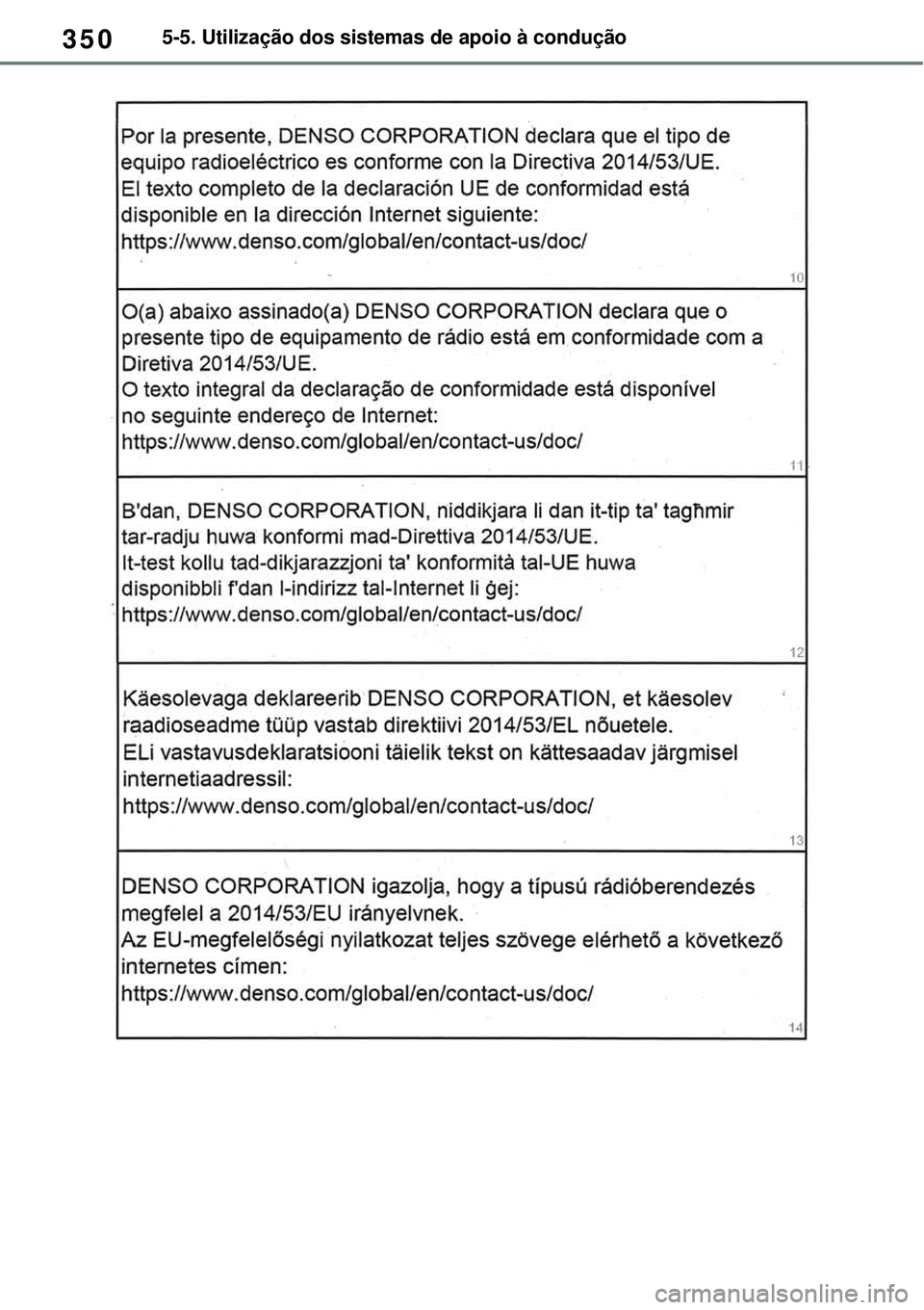 TOYOTA RAV4 PLUG-IN HYBRID 2021 Manual de utilização (in Portuguese) 3505-5. Utilização dos sistemas de apoio à condução TOYOTA RAV4 PLUG-IN HYBRID 2021 Manual de utilização (in Portuguese) 3505-5. Utilização dos sistemas de apoio à condução