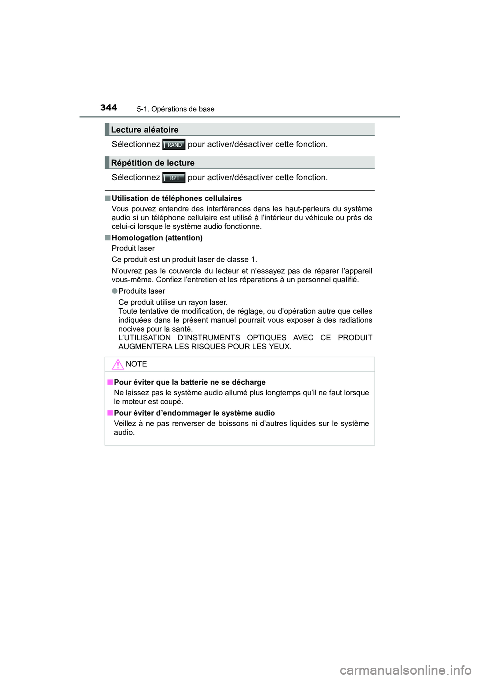 TOYOTA SIENNA 2017 Manuel du propriétaire (in French) 3445-1. Opérations de base
SIENNA_OM_OM08007D_(D)
Sélectionnez pour activer/désactiver cette fonction.
Sélectionnez pour activer/désactiver cette fonction.
■Utilisation de téléphones cell TOYOTA SIENNA 2017 Manuel du propriétaire (in French) 3445-1. Opérations de base
SIENNA_OM_OM08007D_(D)
Sélectionnez pour activer/désactiver cette fonction.
Sélectionnez pour activer/désactiver cette fonction.
■Utilisation de téléphones cell