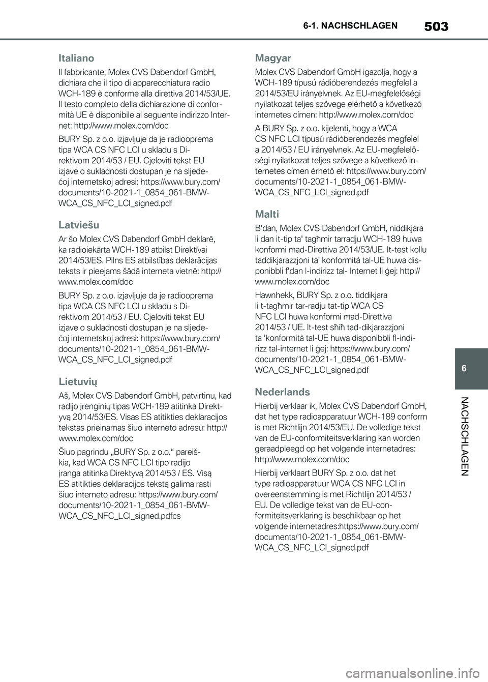 TOYOTA SUPRA 2023 Betriebsanleitungen (in German) 503
6 6-1. NACHSCHLAGEN
NACHSCHLAGEN
Supra_OM_German_OM9A433M_1_2211.book 503 ページ 2022年8月30日 火曜日 午後1時56分 TOYOTA SUPRA 2023 Betriebsanleitungen (in German) 503
6 6-1. NACHSCHLAGEN
NACHSCHLAGEN
Supra_OM_German_OM9A433M_1_2211.book 503 ページ 2022年8月30日 火曜日 午後1時56分