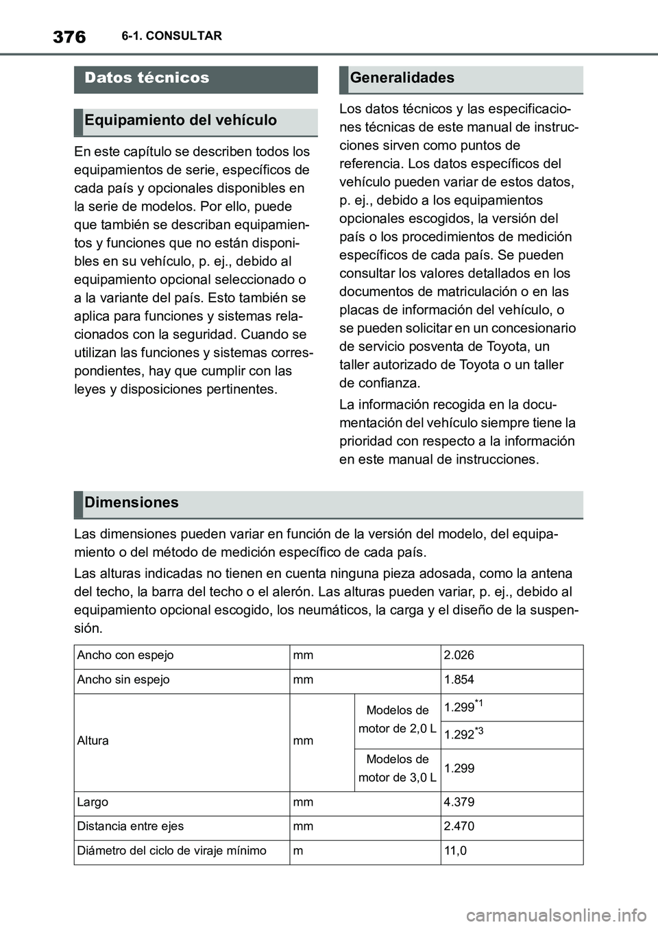 TOYOTA SUPRA 2023 Manual del propietario (in Spanish) 3766-1. CONSULTAR
6-1.CONSULTAR
En este capítulo se describen todos los
equipamientos de serie, específicos de
cada país y opcionales disponibles en
la serie de modelos. Por ello, puede
que tam TOYOTA SUPRA 2023 Manual del propietario (in Spanish) 3766-1. CONSULTAR
6-1.CONSULTAR
En este capítulo se describen todos los
equipamientos de serie, específicos de
cada país y opcionales disponibles en
la serie de modelos. Por ello, puede
que tam