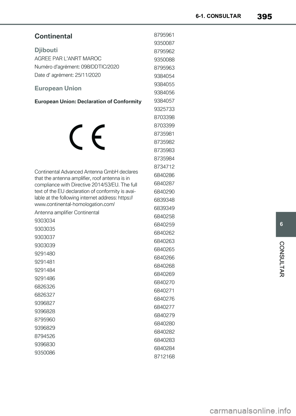 TOYOTA SUPRA 2023 Manual del propietario (in Spanish) 395
6 6-1. CONSULTAR
CONSULTAR
Supra_OM_Spanish_OM9A434S_1_2211.book 395 ページ 2022年9月1日 木曜日 午後1時55分 TOYOTA SUPRA 2023 Manual del propietario (in Spanish) 395
6 6-1. CONSULTAR
CONSULTAR
Supra_OM_Spanish_OM9A434S_1_2211.book 395 ページ 2022年9月1日 木曜日 午後1時55分