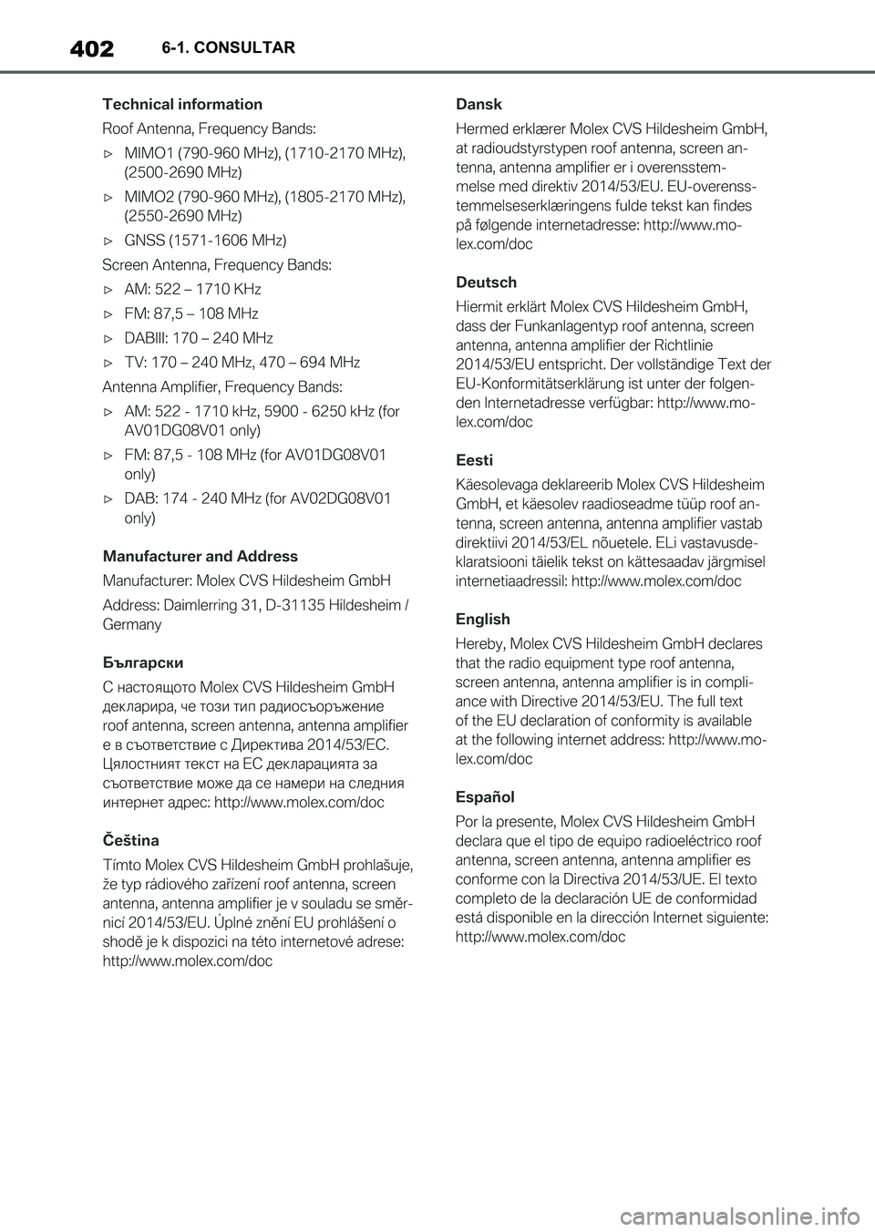 TOYOTA SUPRA 2023 Manual del propietario (in Spanish) 4026-1. CONSULTAR
Supra_OM_Spanish_OM9A434S_1_2211.book 402 ページ 2022年9月1日 木曜日 午後1時55分 TOYOTA SUPRA 2023 Manual del propietario (in Spanish) 4026-1. CONSULTAR
Supra_OM_Spanish_OM9A434S_1_2211.book 402 ページ 2022年9月1日 木曜日 午後1時55分