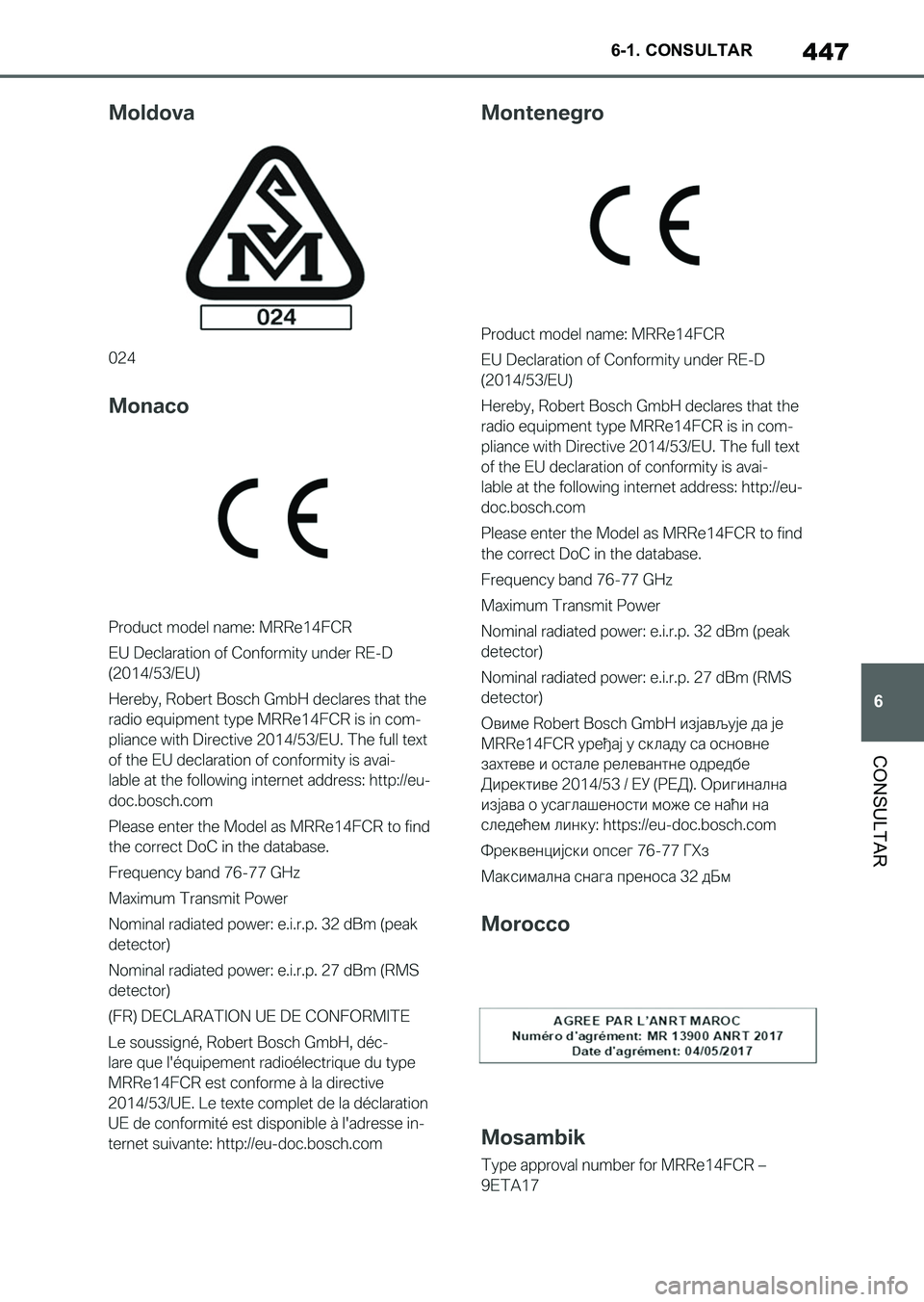 TOYOTA SUPRA 2023 Manual del propietario (in Spanish) 447
6 6-1. CONSULTAR
CONSULTAR
Supra_OM_Spanish_OM9A434S_1_2211.book 447 ページ 2022年9月1日 木曜日 午後1時55分 TOYOTA SUPRA 2023 Manual del propietario (in Spanish) 447
6 6-1. CONSULTAR
CONSULTAR
Supra_OM_Spanish_OM9A434S_1_2211.book 447 ページ 2022年9月1日 木曜日 午後1時55分