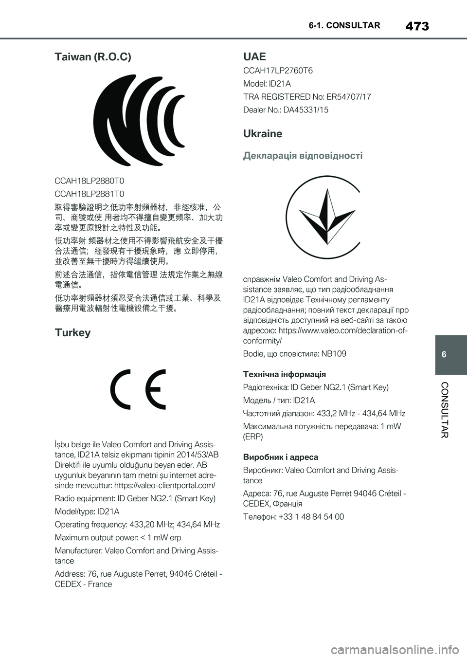 TOYOTA SUPRA 2023  Manual del propietario (in Spanish) 473
6 6-1. CONSULTAR
CONSULTAR
Supra_OM_Spanish_OM9A434S_1_2211.book  473 ページ  ２０２２年９月１日　木曜日　午後１時５５分 