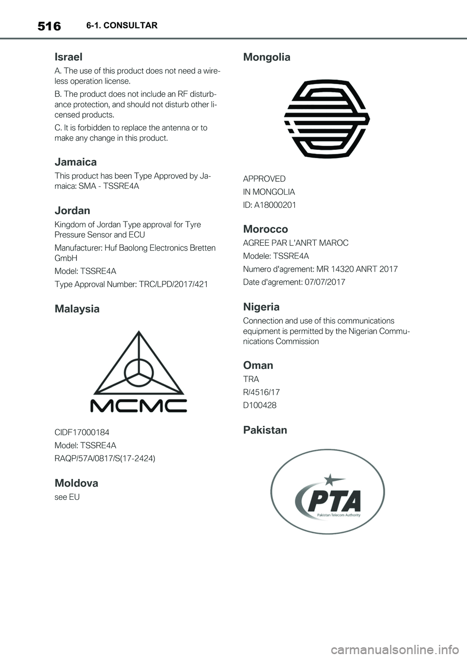 TOYOTA SUPRA 2023  Manual del propietario (in Spanish) 5166-1. CONSULTAR
Supra_OM_Spanish_OM9A434S_1_2211.book  516 ページ  ２０２２年９月１日　木曜日　午後１時５５分 