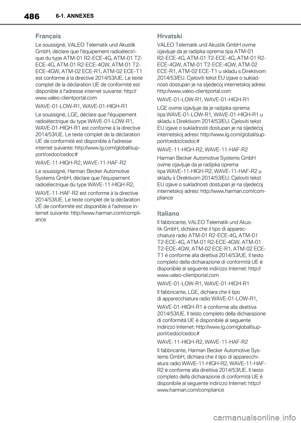 TOYOTA SUPRA 2023  Manuel du propriétaire (in French) 4866-1. ANNEXES
Supra_OM_French_OM9A432K_1_2211.book  486 ページ  ２０２２年８月２９日　月曜日　午後７時５４分 