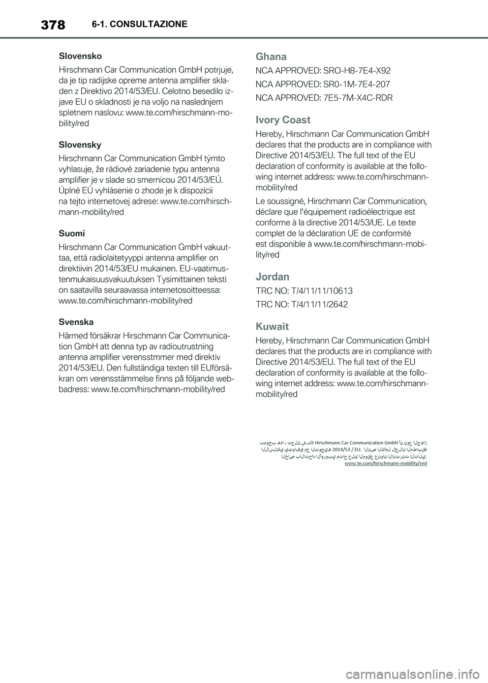 TOYOTA SUPRA 2023  Manuale duso (in Italian) 3786-1. CONSULTAZIONE
Supra_OM_Italian_OM9A435L_1_2211.book  378 ページ  ２０２２年８月３０日　火曜日　午後２時３２分 