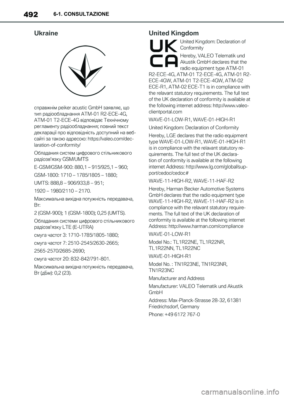 TOYOTA SUPRA 2023  Manuale duso (in Italian) 4926-1. CONSULTAZIONE
Supra_OM_Italian_OM9A435L_1_2211.book  492 ページ  ２０２２年８月３０日　火曜日　午後２時３２分 